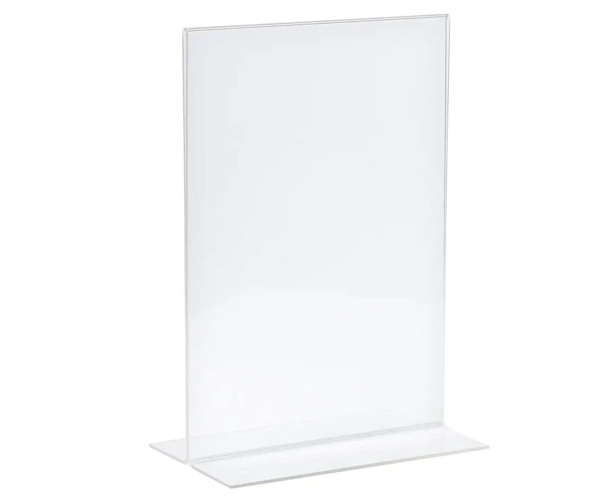 3x Sandleford A6 Double-Sided T-Shape Sign Holder Bulk Pack - Portrait (10.6x4x15.2cm)