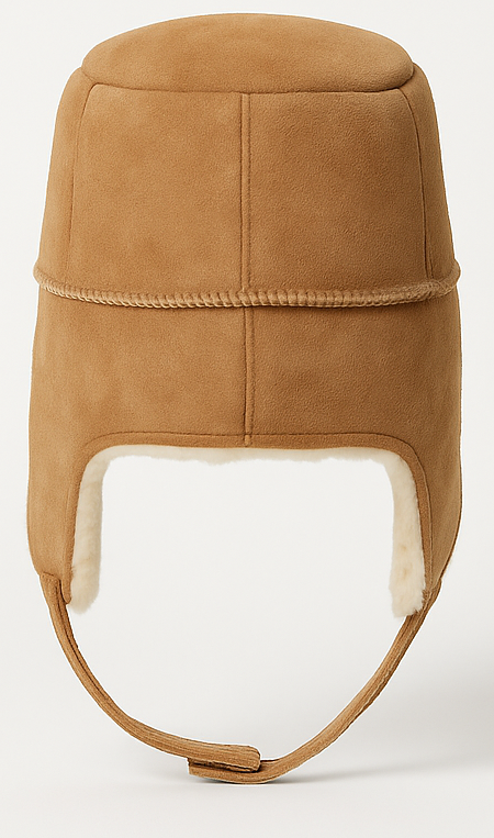 Australian Sheepskin UGG Winter Ear Aviator Beanie Hat Thermal Trapper Ski Snow in Chestnut