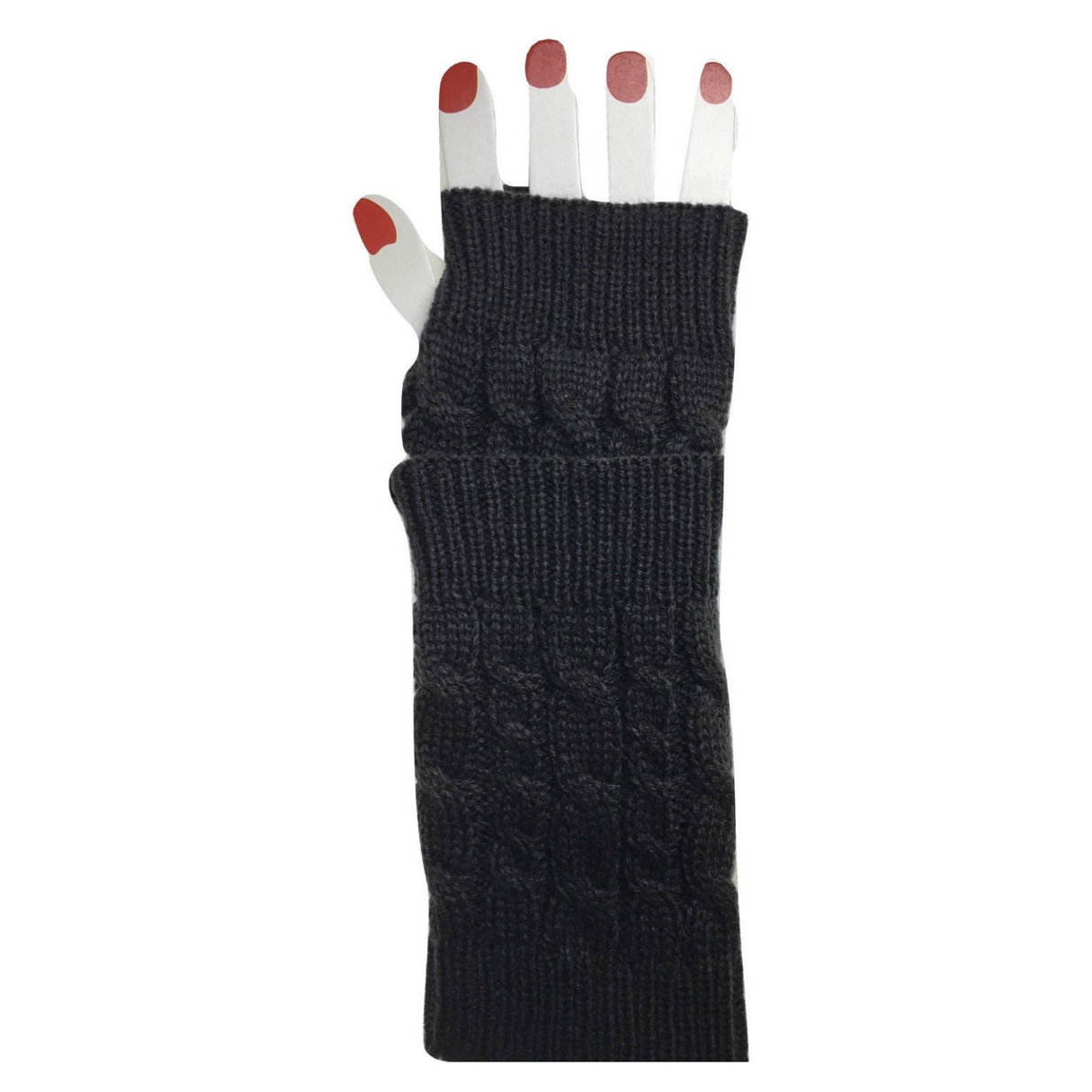 ARM WARMERS Knitted Short Fingerless Gloves Winter Mitten Cover Womens Party - Random Colour (We Pick For You!)