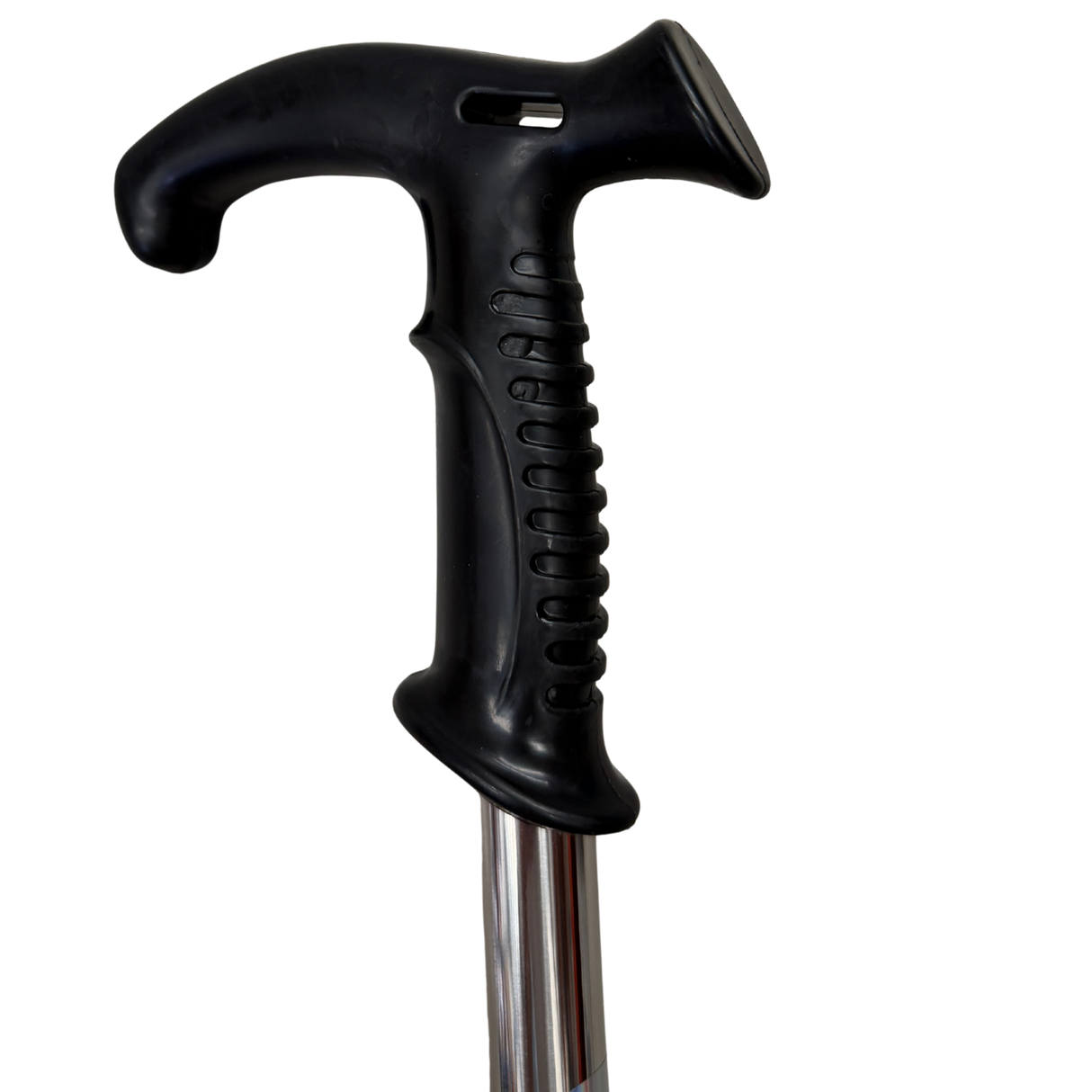 Adjustable Silver Walking Stick - Extra Sturdy Ergonomic Pole
