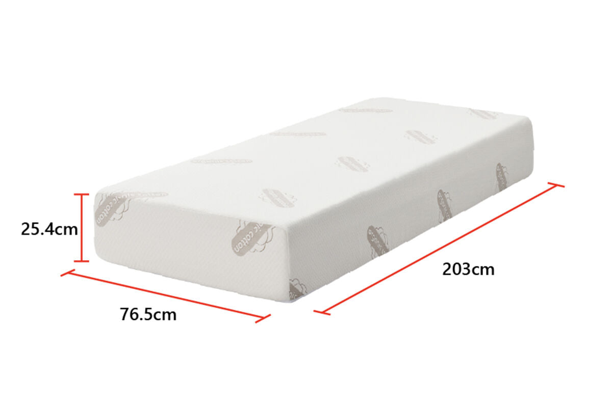 Premium Half Queen Memory Foam Mattress w/ Organic Cotton Fabric