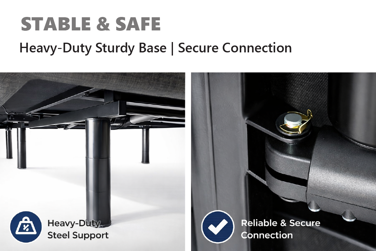 Zero Gravity Electric Adjustable Bed Base Frame w/ OKIN Motors Anti Snore - Split Queen