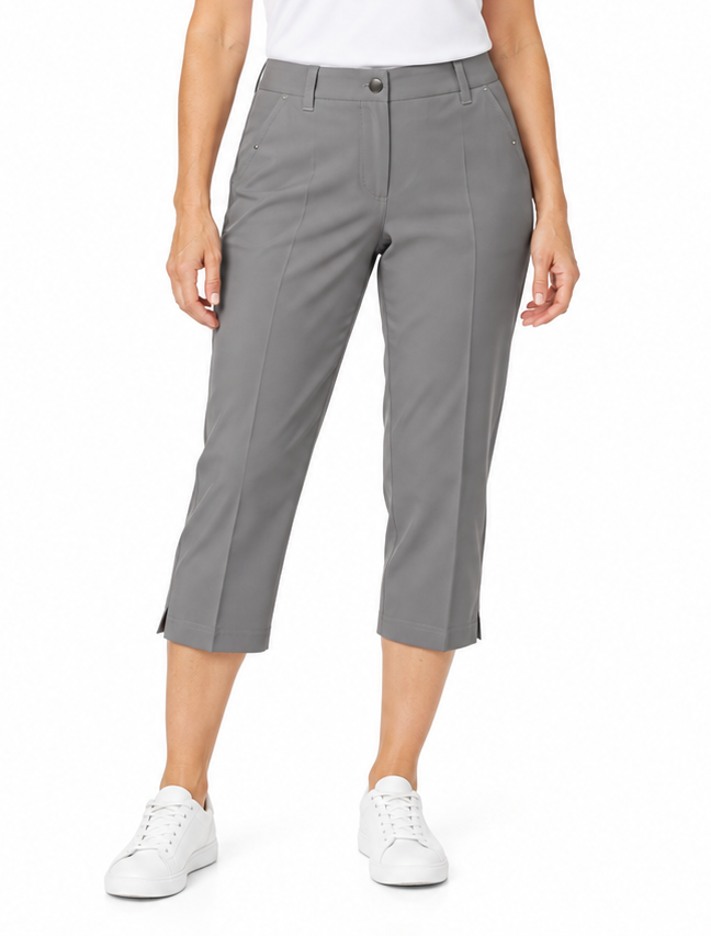 Sporte Leisure Womens Dri-Sporte Stretch 3/4 Tech Pants in Chrome - 8