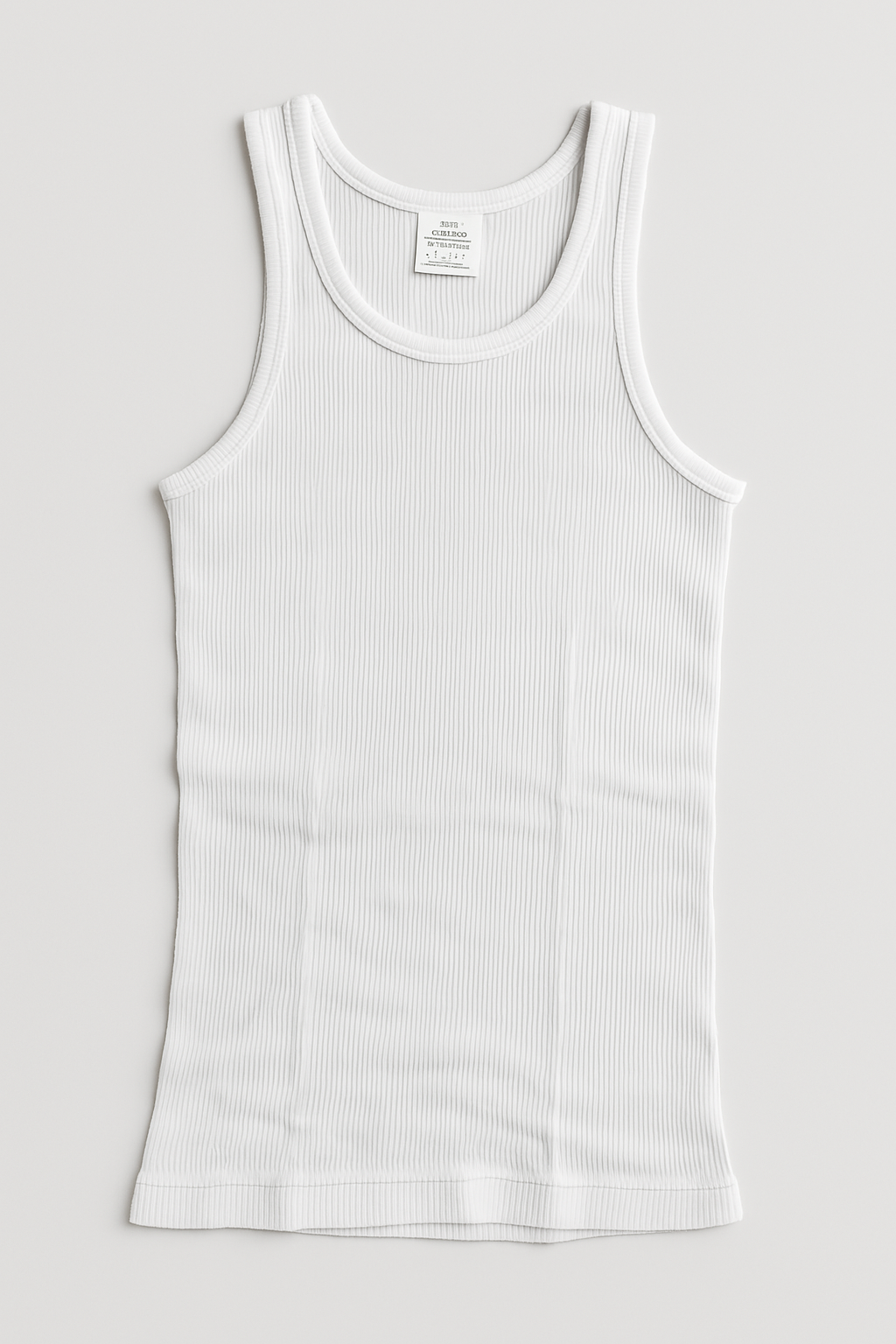 Mens Thermal Cotton Singlet Top Sleeveless Warm Underwear Base Layer in White