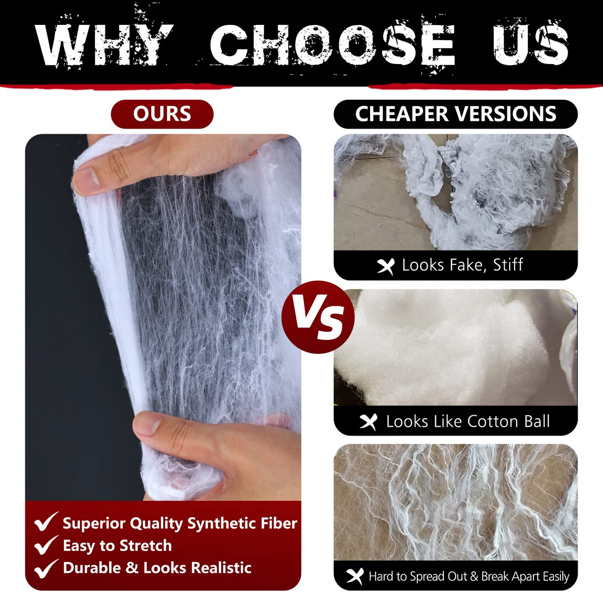 6x HALLOWEEN STRETCHABLE SPIDER WEBS Spooky Decoration with Spiders Party Decor Ghost