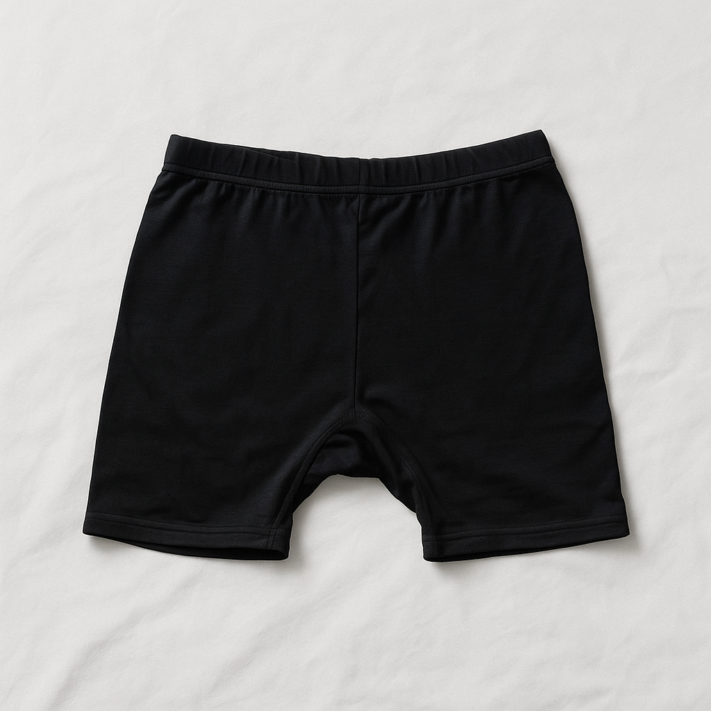 Merino Skins Mens 100% Merino Wool Thermal Trunks Boxer Short Underpants Underwear in Black