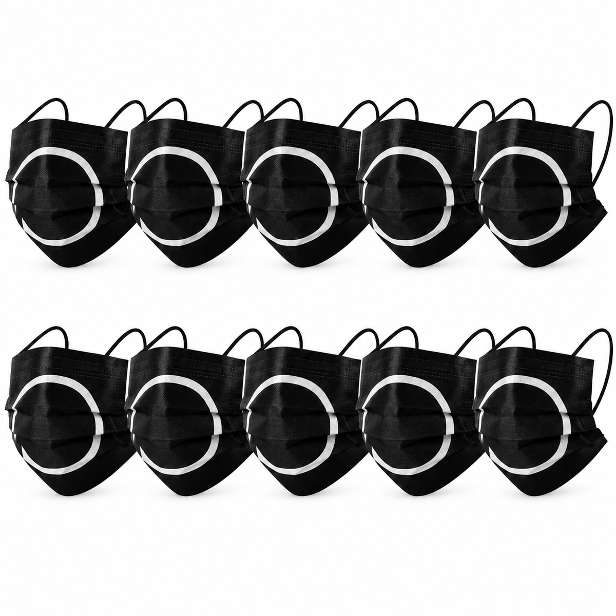 10x Squid Game Circle Disposable Face Masks - 3 Ply (Dust & Air Filter)