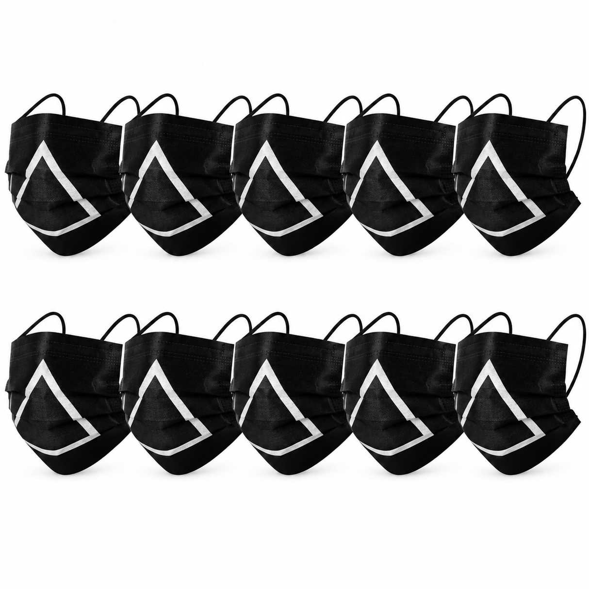 10x Squid Game Triangle Disposable Face Masks - 3 Ply (Dust & Air Filter)