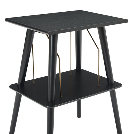 Crosley Manchester Turntable Stand - Hardwood Entertainment Stand - Black