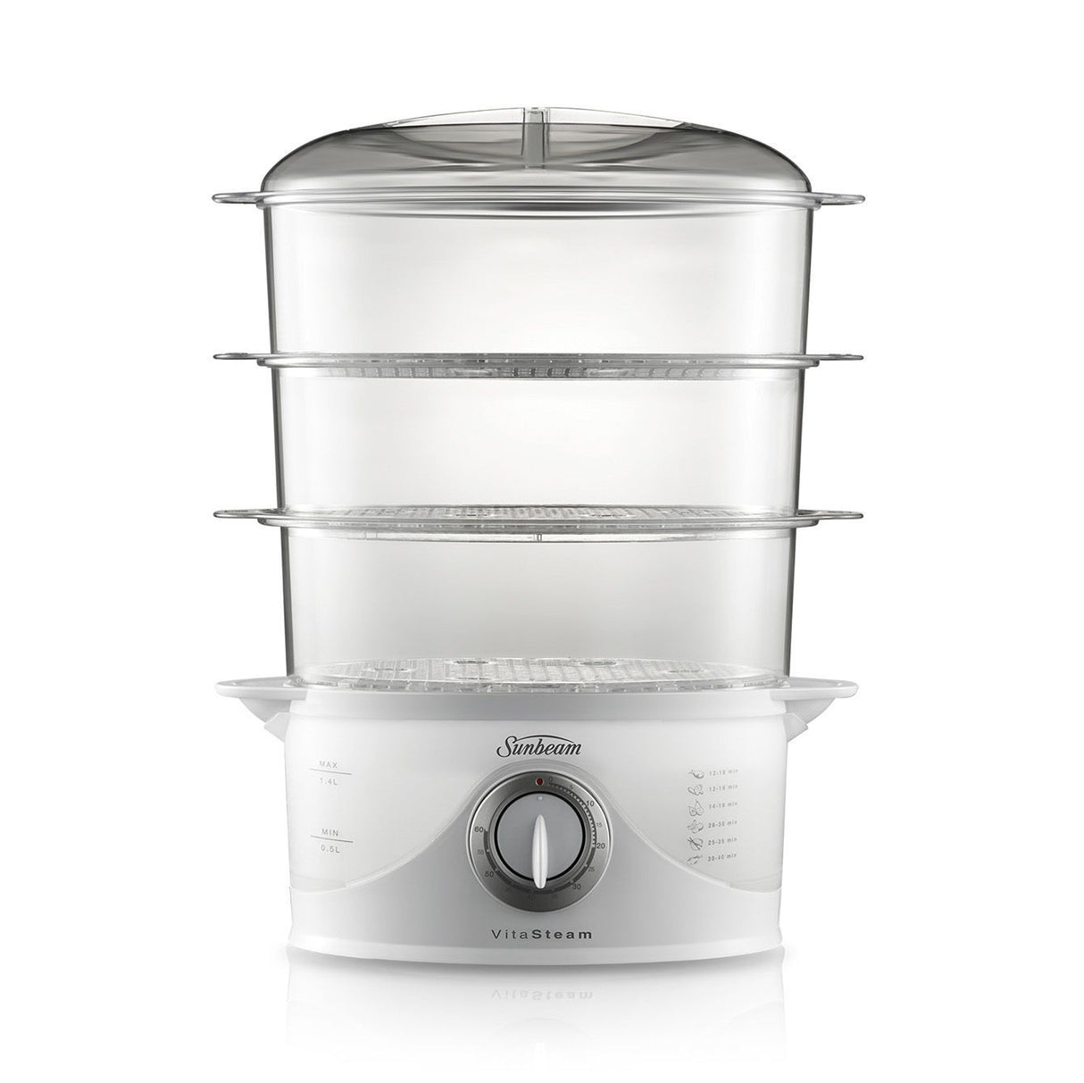 Sunbeam Vitasteam Deluxe Manual 3 Tier Food Steamer Cooker Steaming Hot Pot - ST6650