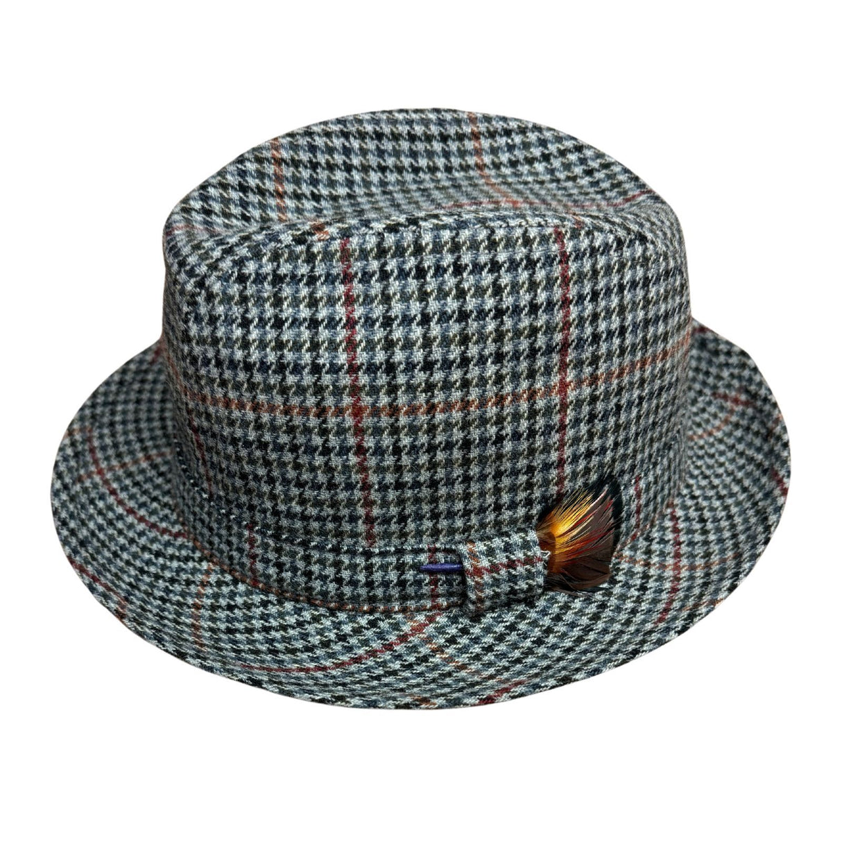 Failsworth Stafford Tweed Hat Trilby Wool Blend Winter Made in UK Snap Brim - Grey Tweed