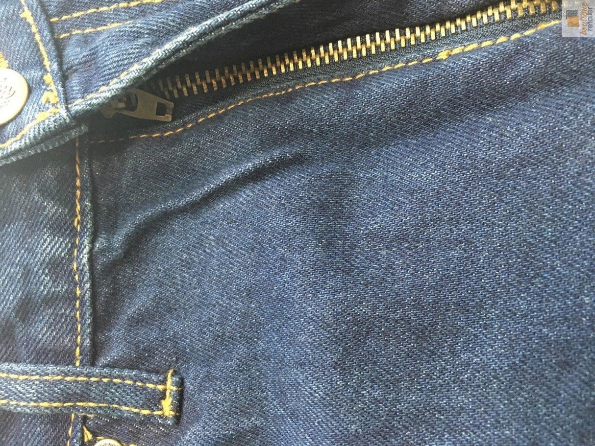 COMMANCHE Classic Easy Fit Jeans Denim Original Straight Leg Pants Trousers - Dark Blue