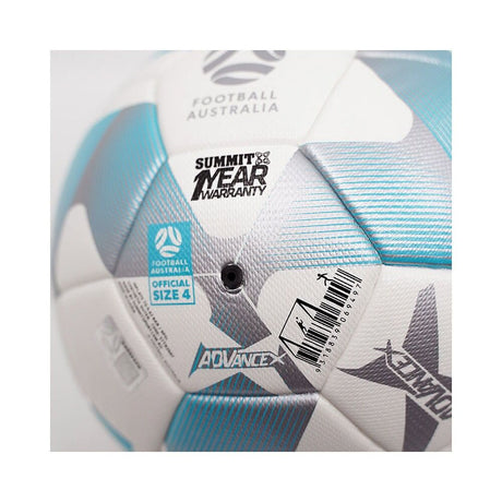 Football Australia Summit Advance X Trainer Soccer Ball Size 4 - Blue