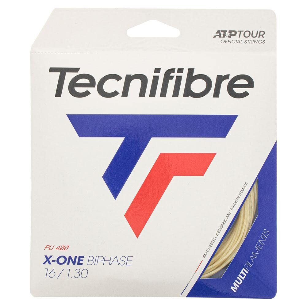 Tecnifibre X-One Biophase 1.30/16 Multifilament Tennis String Set in Natural (Made in France)
