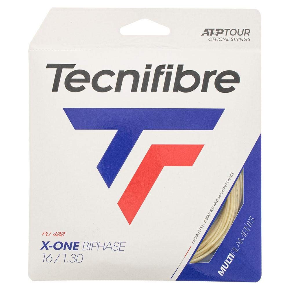 Tecnifibre X-One Biophase 1.30/16 Multifilament Tennis String Set in Natural (Made in France)