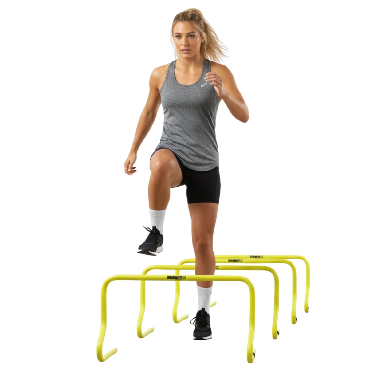 Pack of 4 Agility Training Hurdles - Soccer/Football/Athletics - 30cm Height