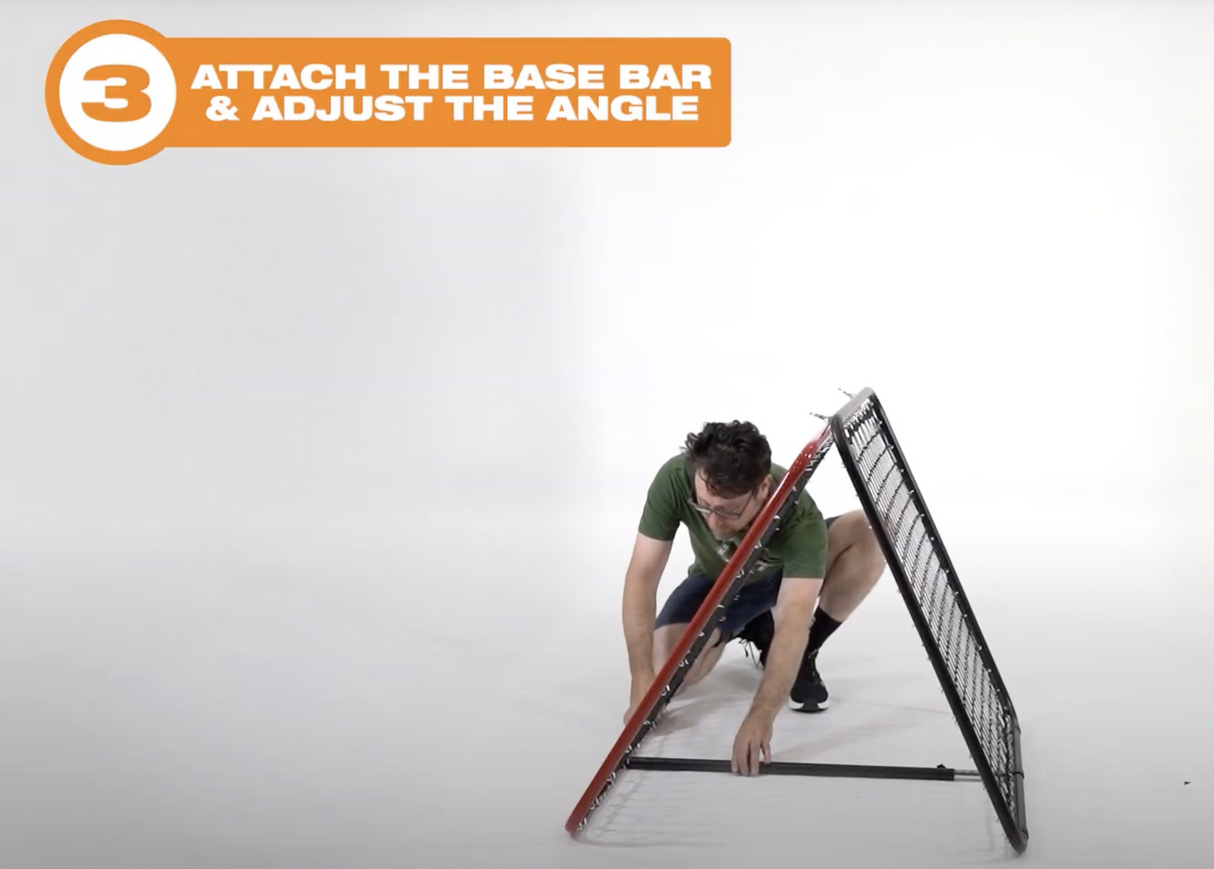 Rapid Rebounder Max 93x93cm Dual Sided Training Net Adjustable Angles Portable