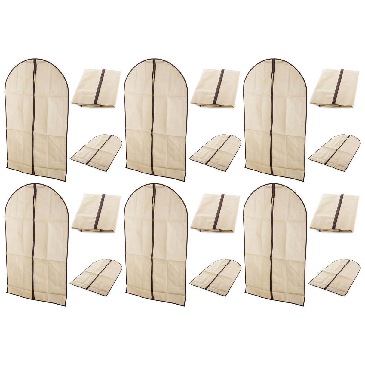 6x Suit Cover Garment Bag Bulk Pack - Mesh (Jacket & Coat Storage Protector)