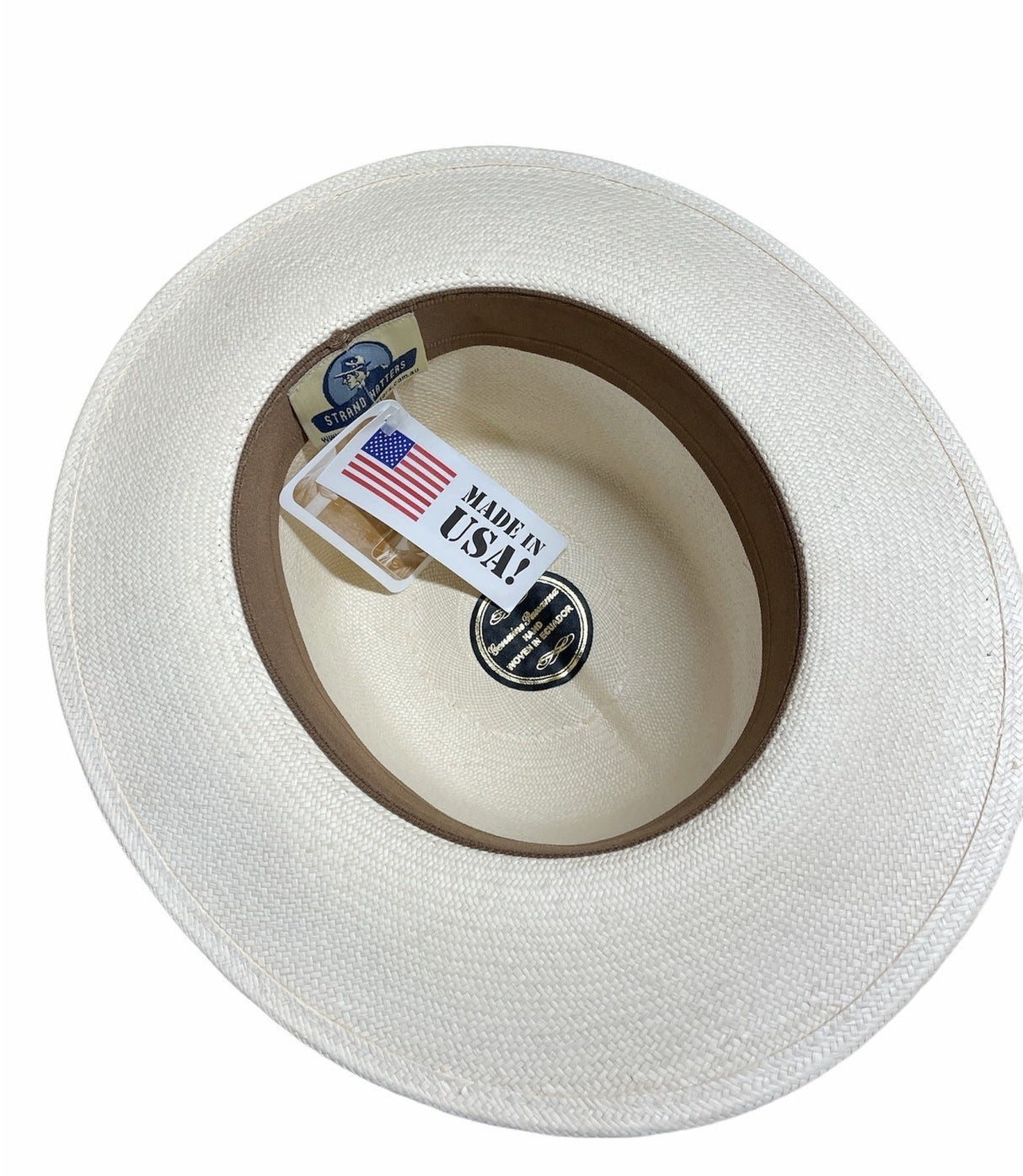 The Strand Mens Grade 8 Hand Woven Panama Fedora Hat - Natural (Breathable Waterproof Summer)