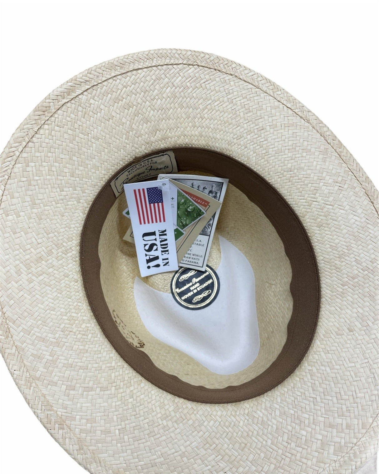 Hand Woven Panama Cooler Fedora Hat - Tan (Uncrushable Summer Waterproof)