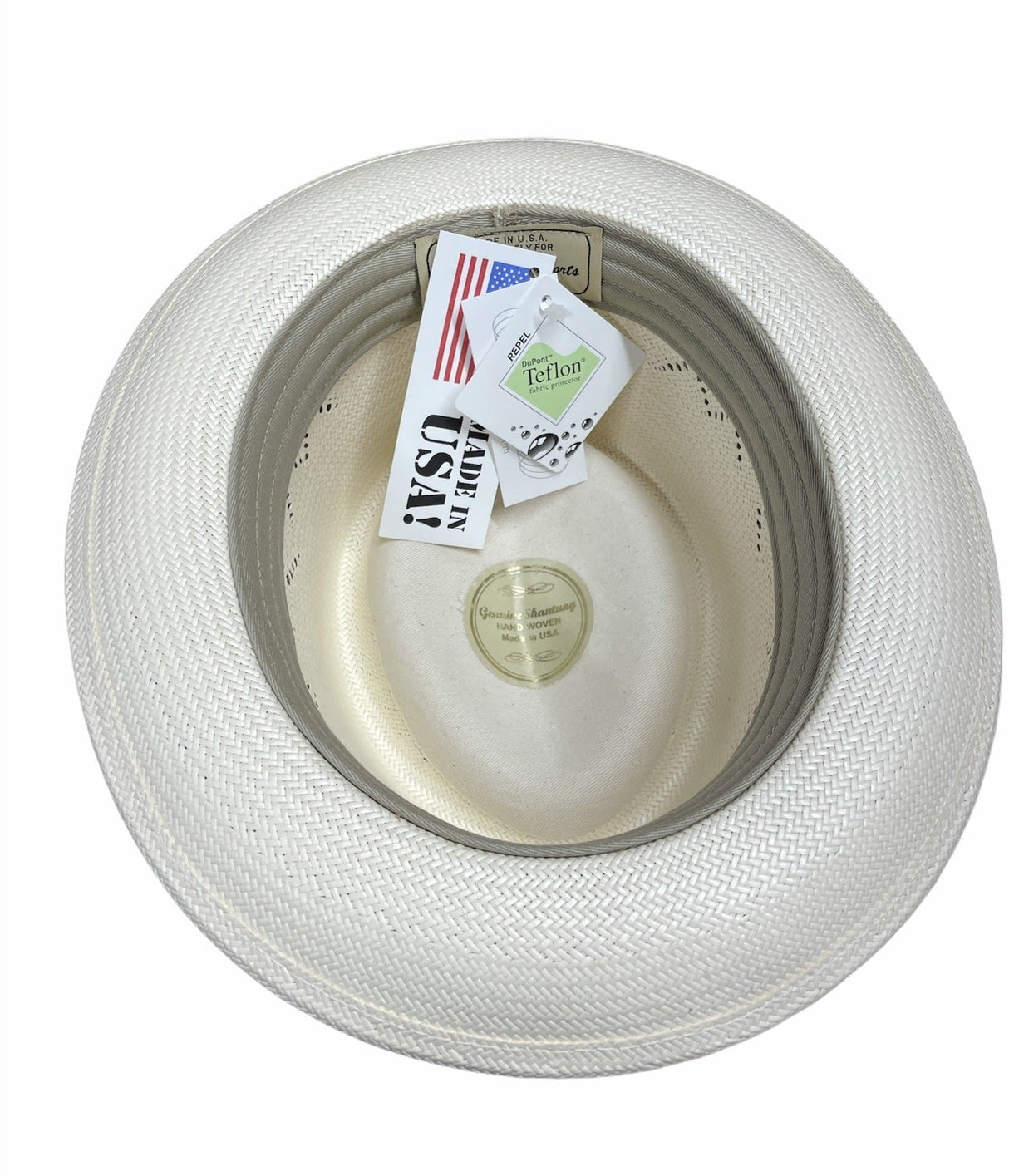 Hand Woven Pork Pie Fedora Trilby Hat - Natural (Summer Breathable Waterproof)