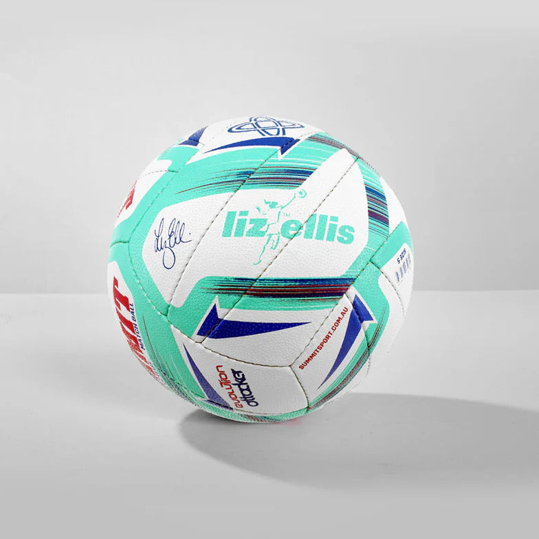 Liz Ellis Evolution Attacker Netball Ball - Size 5 Net Ball - Teal