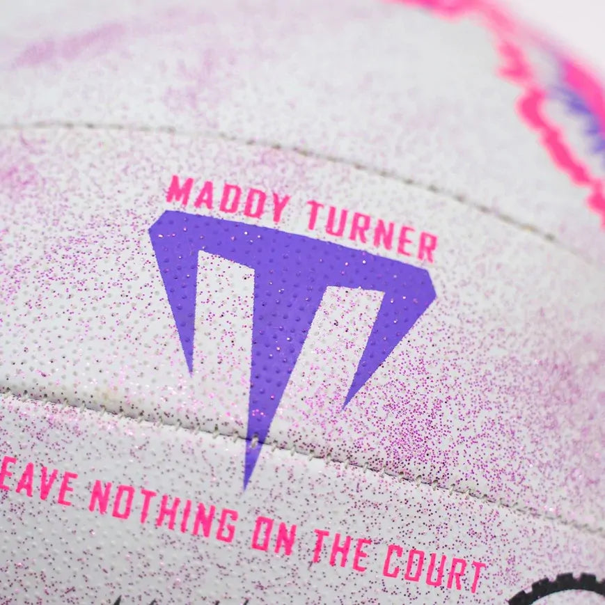 Summit Maddy Turner Advance X 2.0 Netball Size 5 Training & Match Ball Glitter 3D Grip