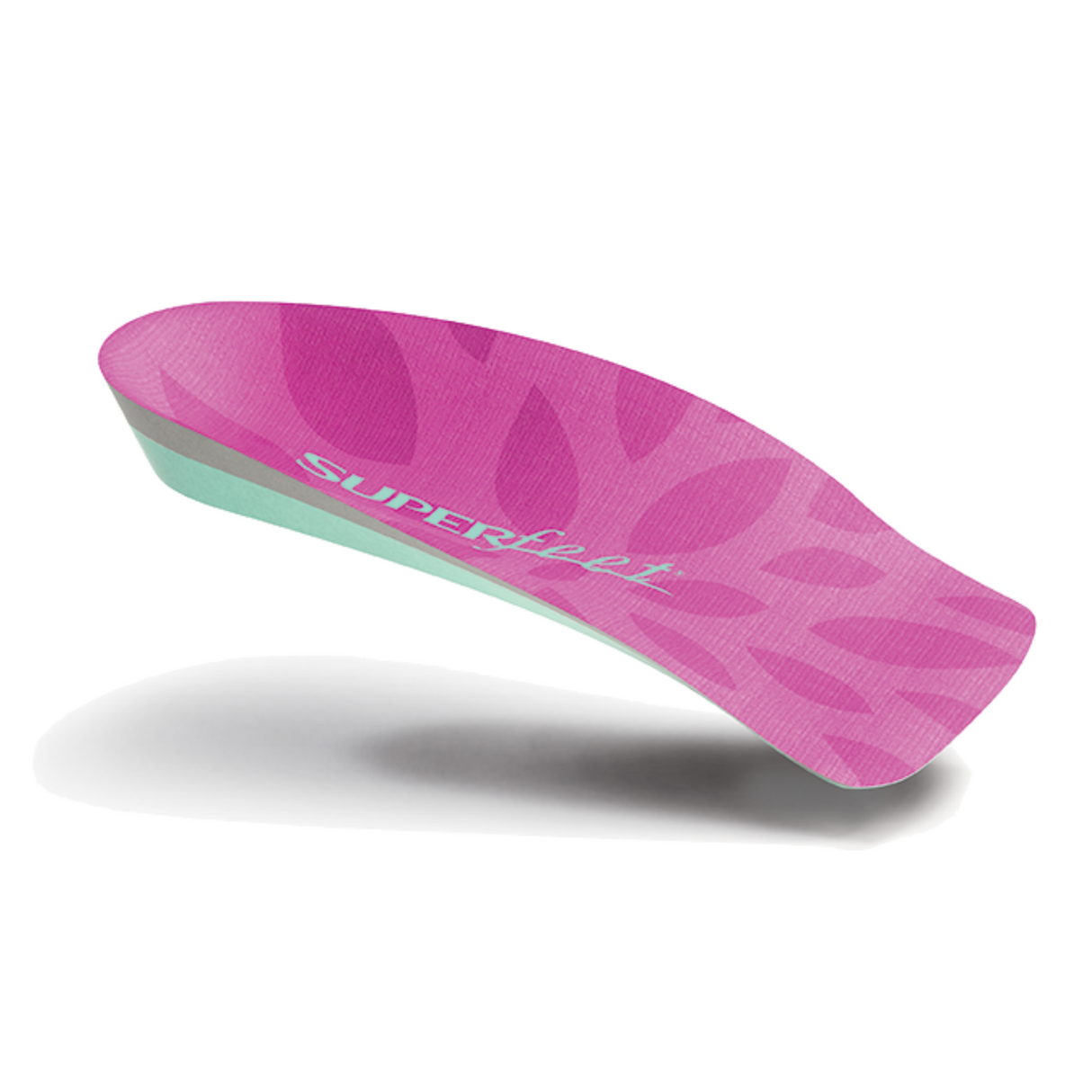 Superfeet Me Womens 3/4 Length Insoles - Arch Support Cushion Inserts - Blush
