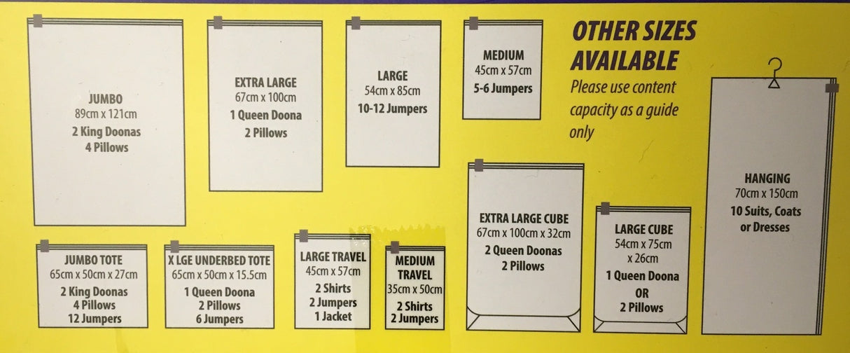 Space Vac Vacuum Storage Bag Seal Compressing Organizer Clothes - Large