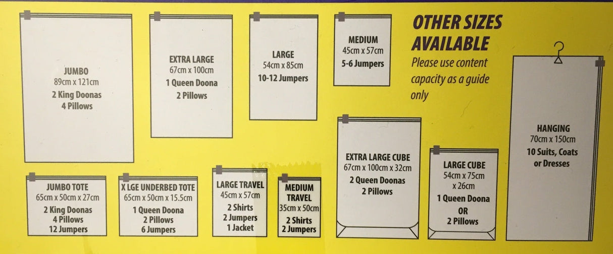 Space Vac Vacuum Storage Bag Seal Compressing Organizer Clothes - X-Large