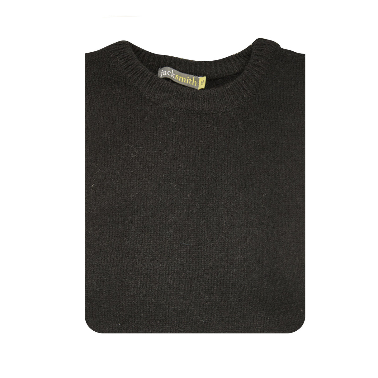 100% SHETLAND RAGG WOOL CREW Round Neck Knit JUMPER Pullover Mens Sweater Knitted - Plain Black