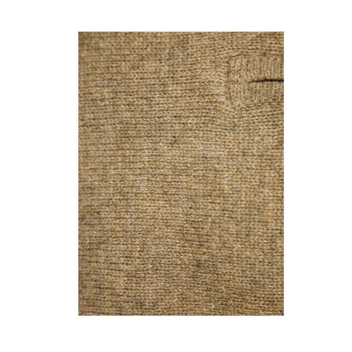 100% SHETLAND RAGG WOOL Half Zip Up Knit JUMPER Pullover Mens Sweater Knitted - Nutmeg