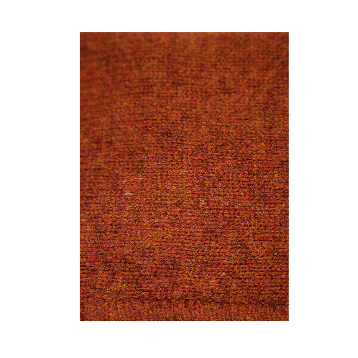 100% SHETLAND RAGG WOOL Zip Up Knit JUMPER Pullover Mens Sweater Knitted - Rust 5XL