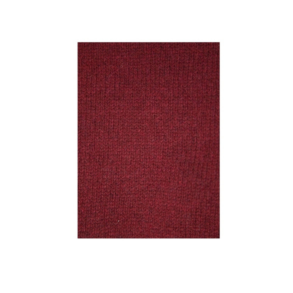 100% Shetland Ragg Wool V Neck Knit Jumper Pullover Mens Sweater Knitted - Burgundy