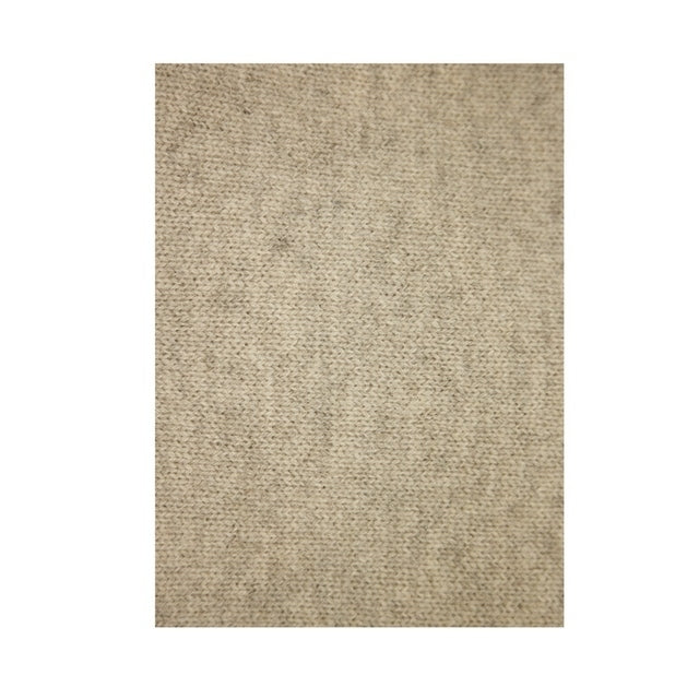 100% Shetland Ragg Wool V Neck Knit Jumper Pullover Mens Sweater Knitted - Oat Marle