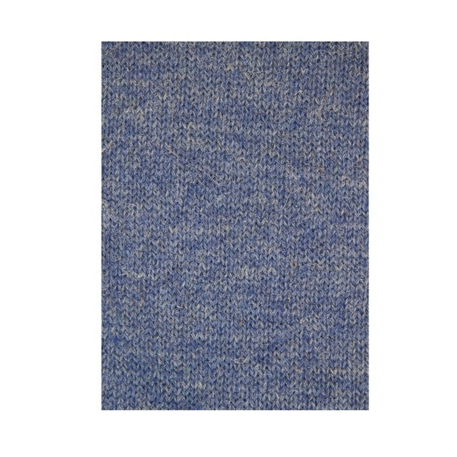 100% Shetland Ragg Wool V Neck Knit Jumper Pullover Mens Sweater Knitted - Sky