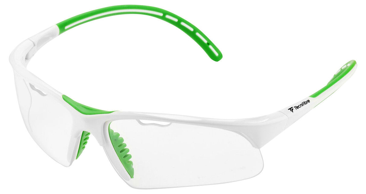 Tecnifibre Squash Absolute Protective Glasses - White/Green (Sports Eyewear Goggles)
