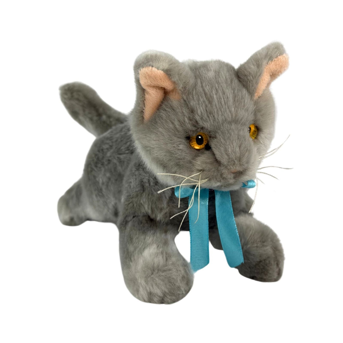 Bocchetta Sasha 22cm Floppy Russian Blue Kitten Plush Toy - Grey (Realistic Stuffed Animal Cat Gift)