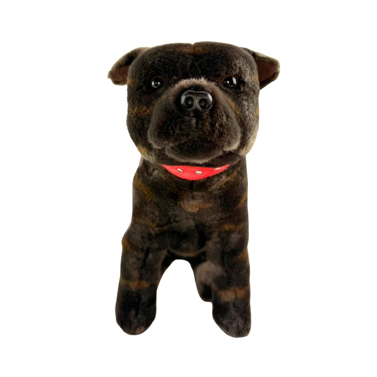 Bocchetta Scooter 32cm Sitting Staffy Plush Toy - Brindle (Realistic Stuffed Animal Dog Gift)
