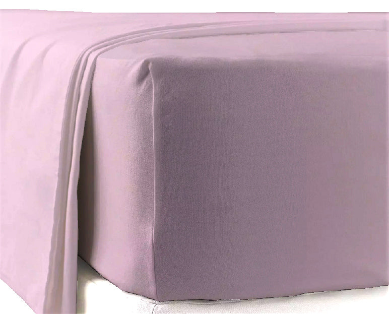 100% Cotton Percale Sheet Set - Fitted & Flat Sheets + Pillowcases - Serena