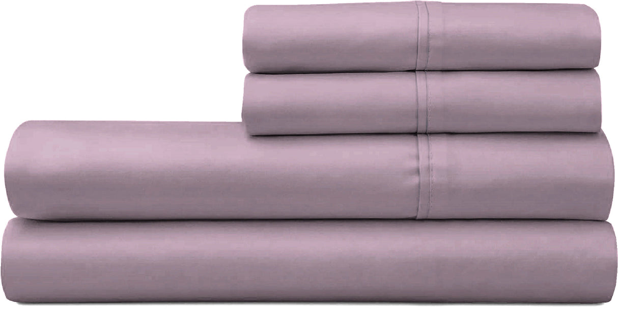 100% Cotton Percale Sheet Set - Fitted & Flat Sheets + Pillowcases - Serena