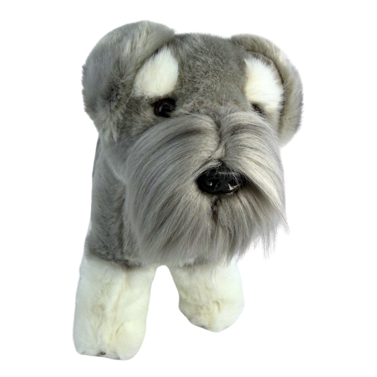 Bocchetta Sherlock 35cm Standing Schnauzer Plush Toy (Realistic Stuffed Animal Dog Gift)