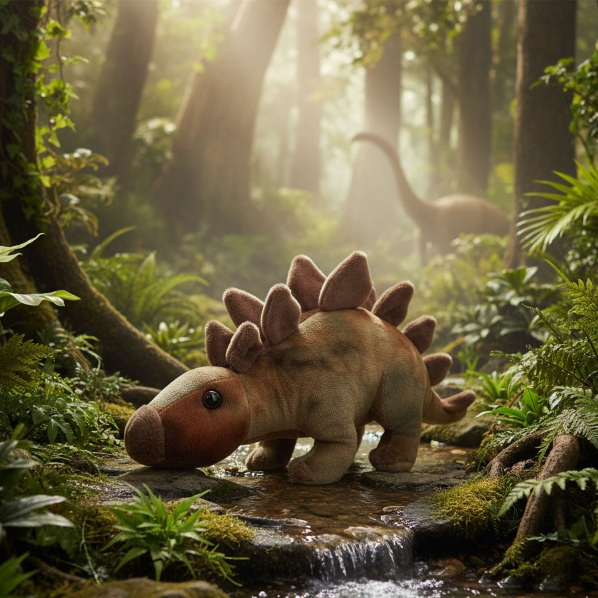 Bocchetta Spike 33cm Stegosaurus Dinosaur Plush Toy (Realistic Stuffed Animal Dino Gift)