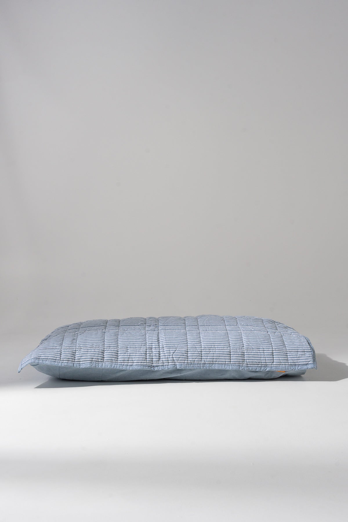 100% Cotton Quilted Lumbar Pillow - CIEL Sky Blue