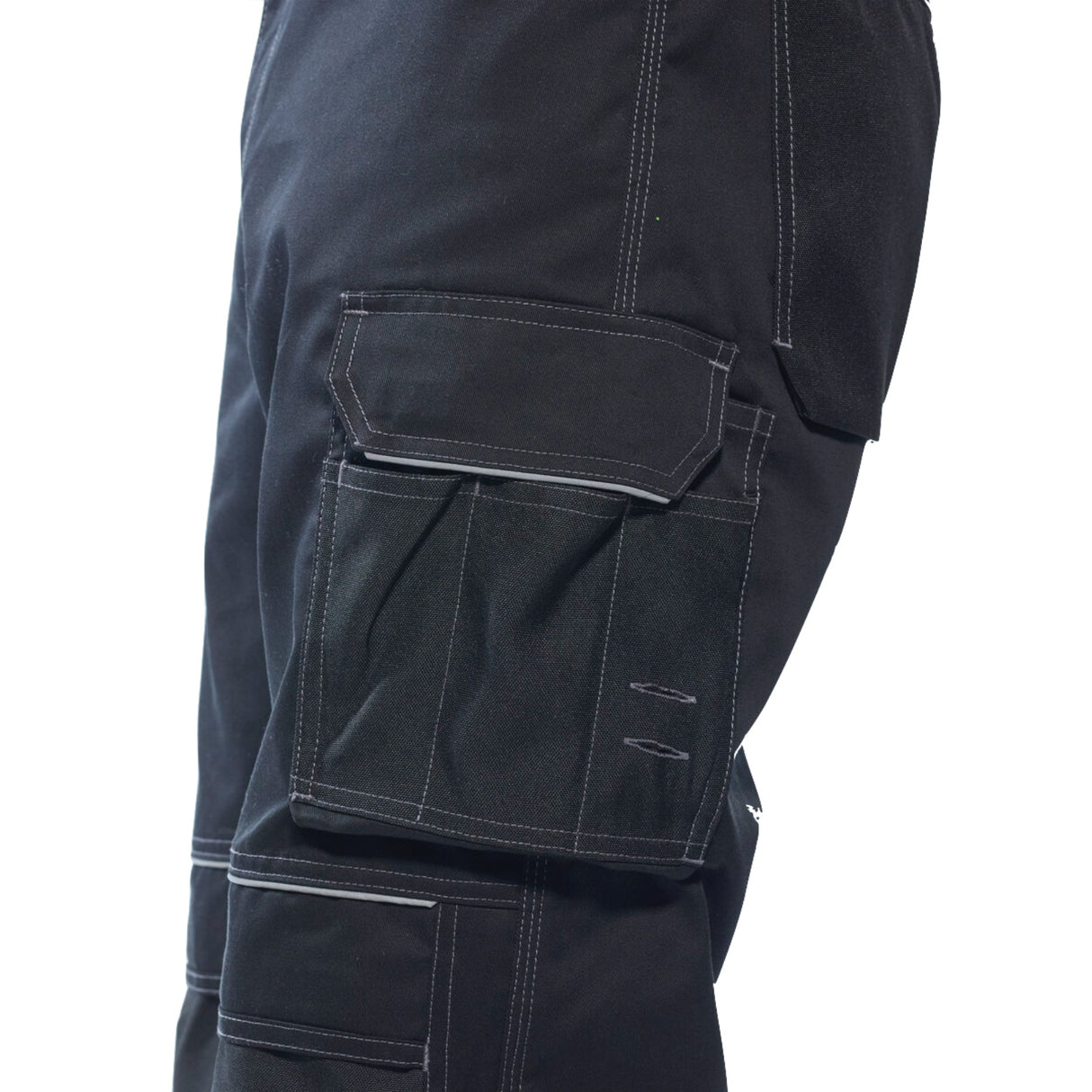 Tradies Cargo Pants Holster Work Trousers Pants w Free Kneepads Workwear Safety - Black