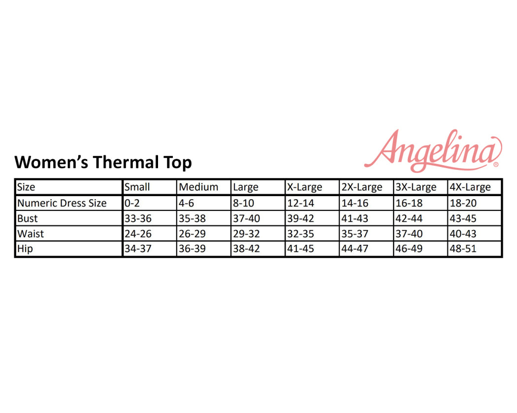 Womens Thermal Fleece Baselayer Long Sleeve Top - Black (Brushed Interior Warm Winter)