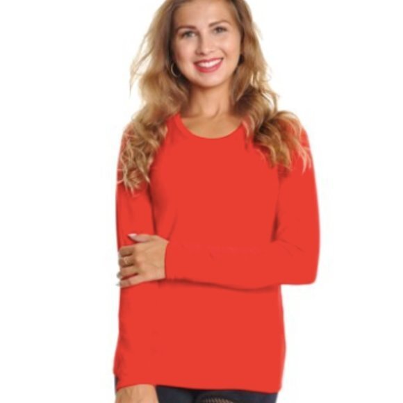 Womens Thermal Top w/ Brushed Interior Warm Winter Fleece Baselayer
