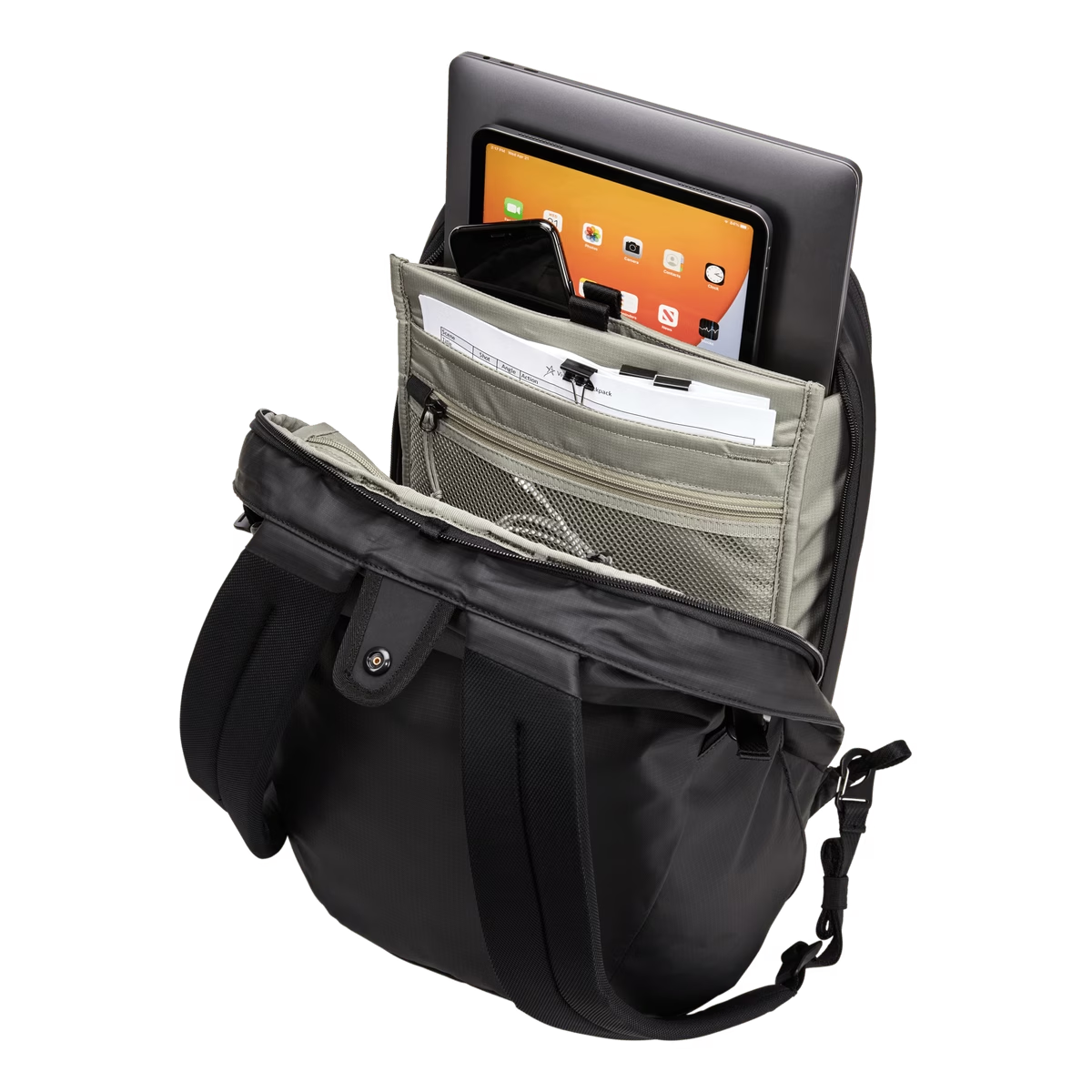 Thule Tact Backpack Bag 21L Travel Rucksack w/ Laptop Sleeve in Black