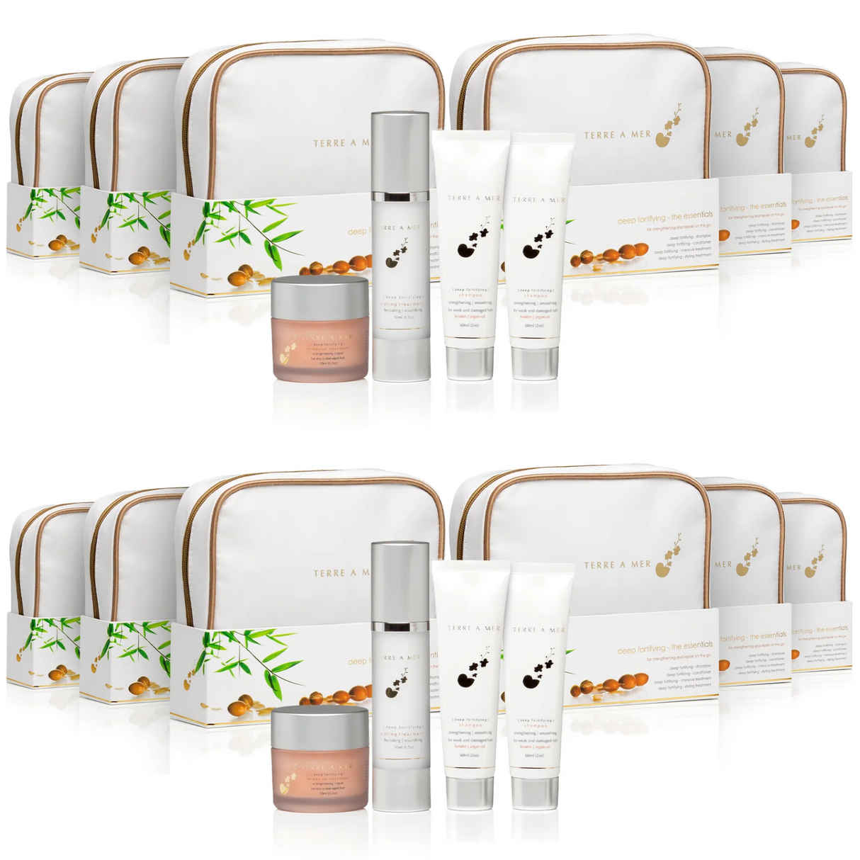 12x TERRE A MER Deep Fortifying Keratin Hair Aftercare Home Pack (Travel Pack)