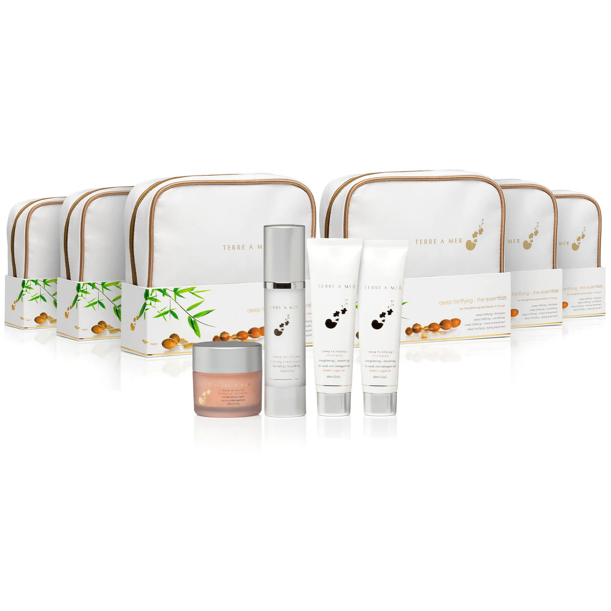 6x TERRE A MER Deep Fortifying Keratin Hair Aftercare Home Pack (Travel Pack)